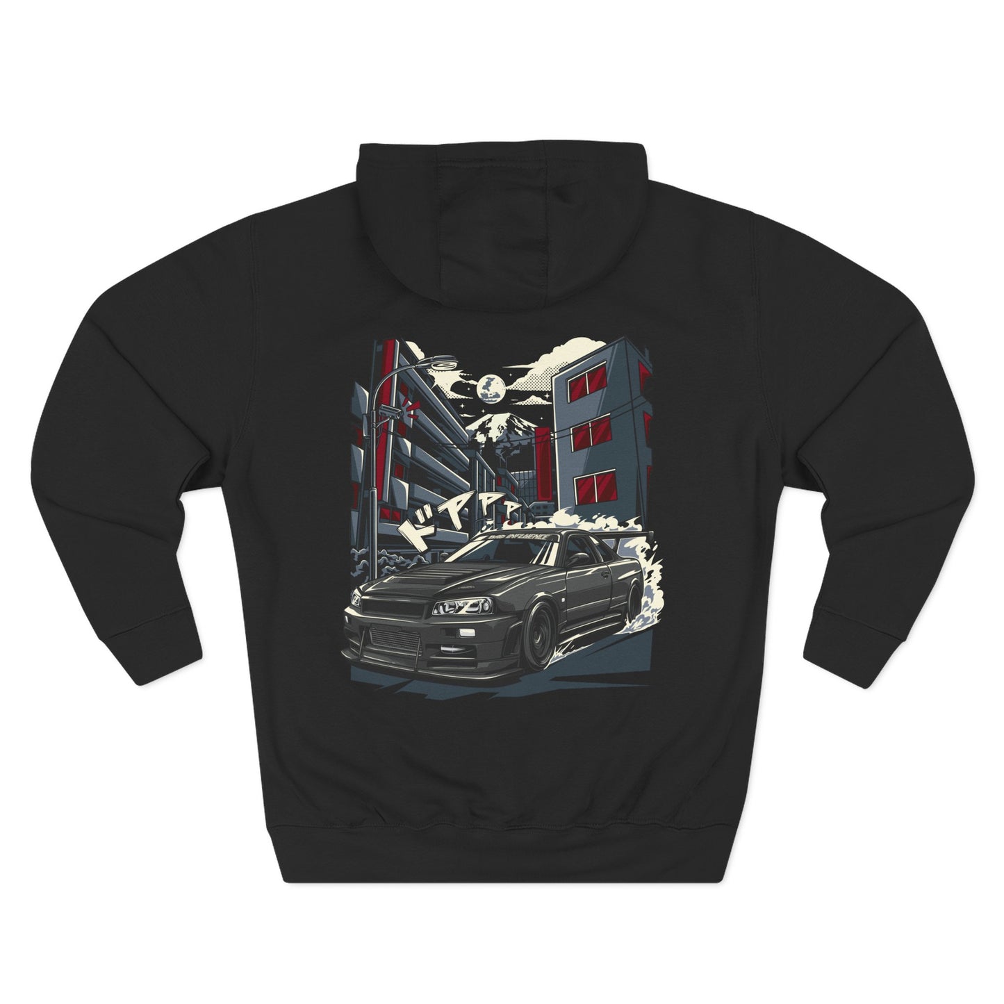 Bad Influence Lifestyle Nissan R34 GTR Skyline Hoodie| JDM Legend Godzilla Car Hoodie