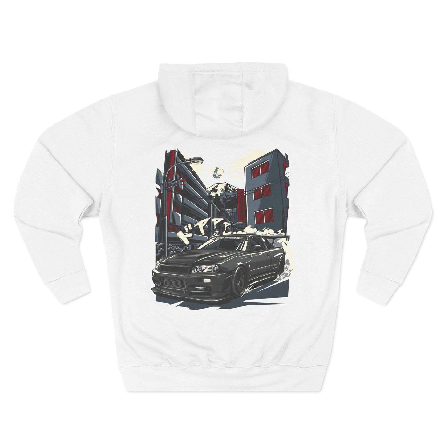 Bad Influence Lifestyle Nissan R34 GTR Skyline Hoodie| JDM Legend Godzilla Car Hoodie