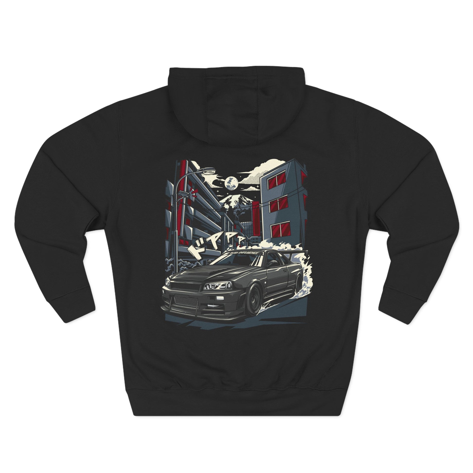Bad Influence Lifestyle Nissan R34 GTR Skyline Hoodie| JDM Legend Godzilla Car Hoodie 