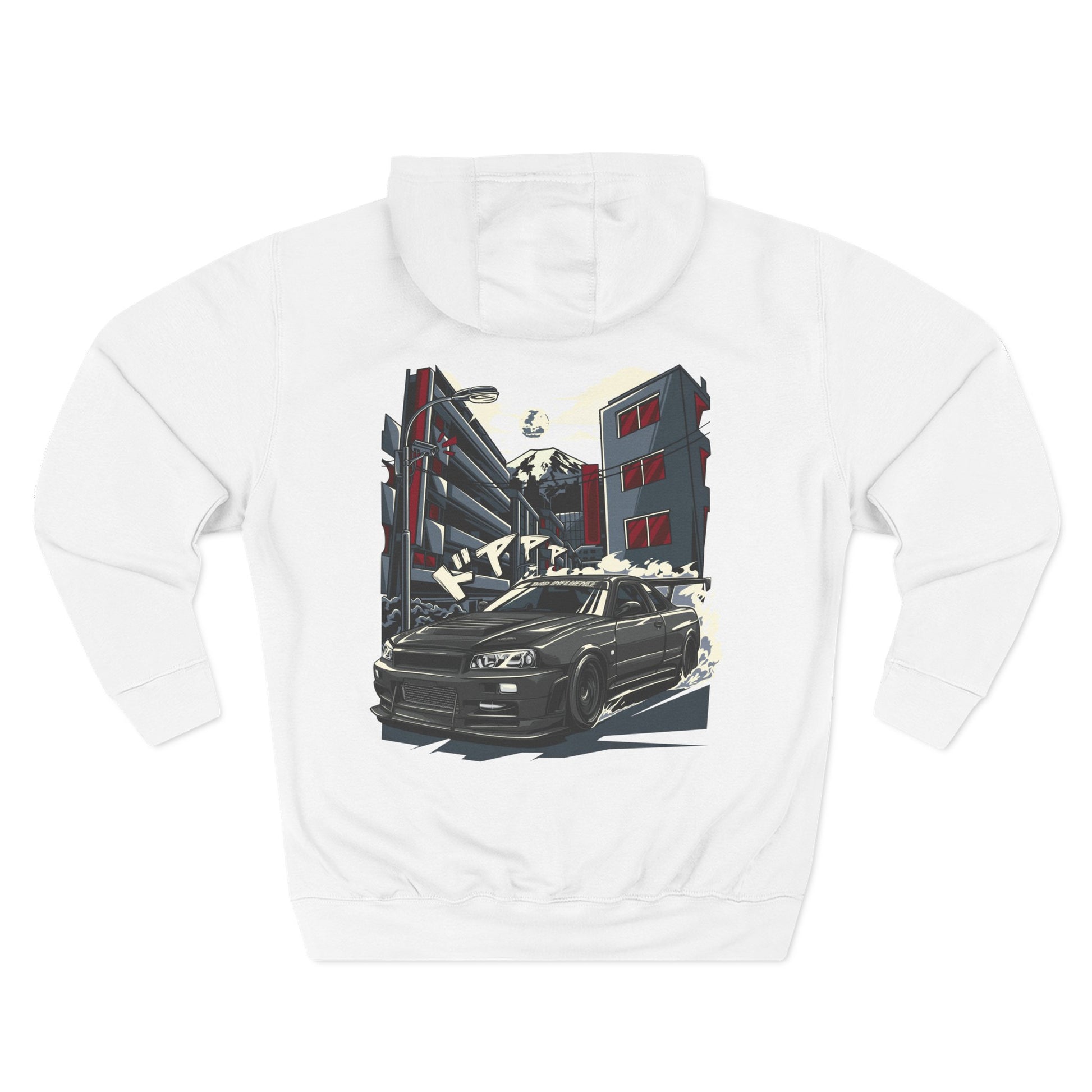 Bad Influence Lifestyle Nissan R34 GTR Skyline Hoodie| JDM Legend Godzilla Car Hoodie 