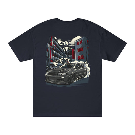 Bad Influence Lifestyle Nissan R34 GTR Skyline T-Shirt | JDM Legend Godzilla Car Tee 